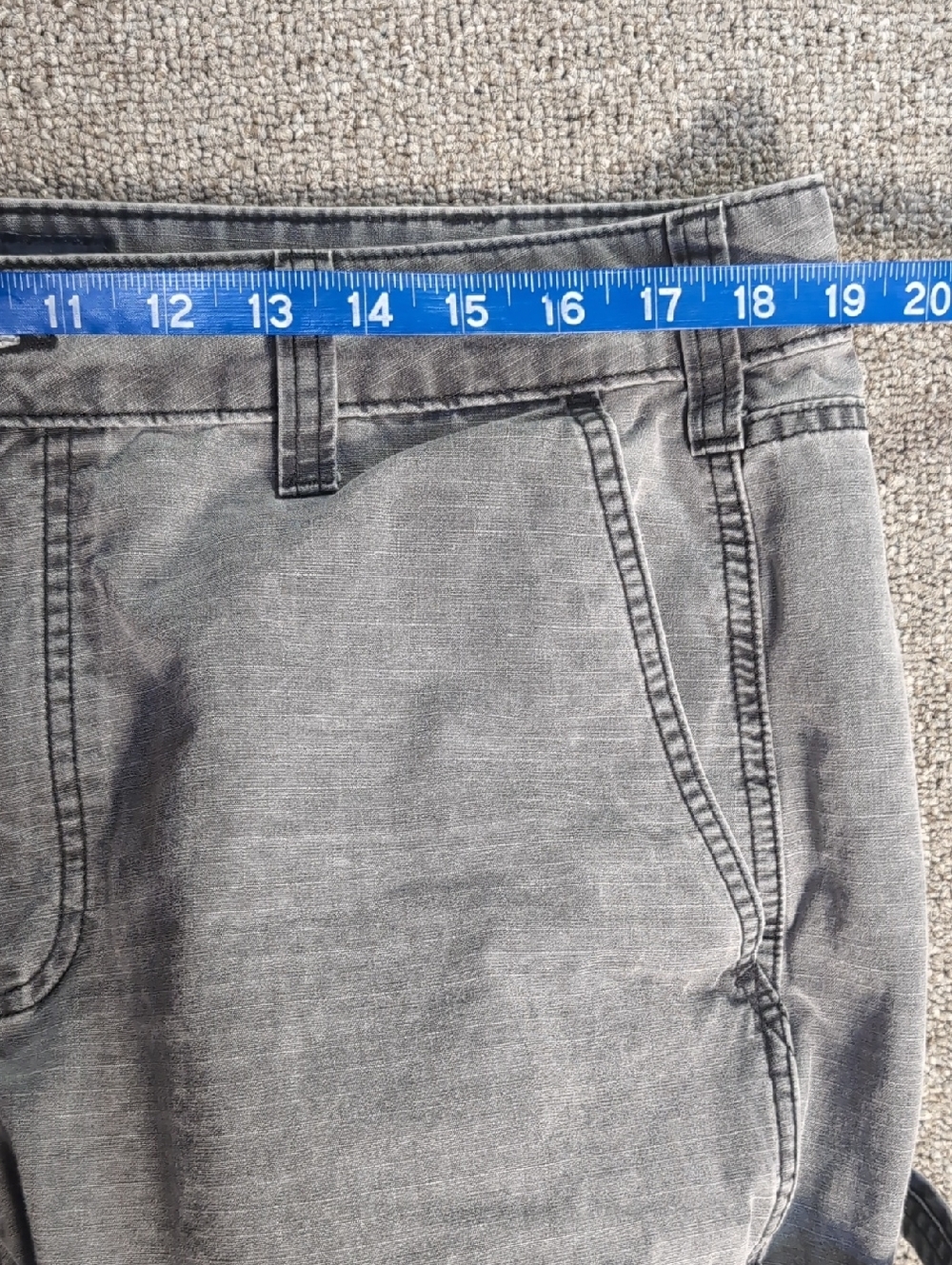 Abercrombie & Fitch Double Knee Rip-Stop Carpenter Pants Size 36x32 in Gray - Picture 9 of 10